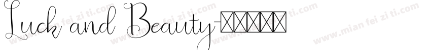 Luck and Beauty字体转换
